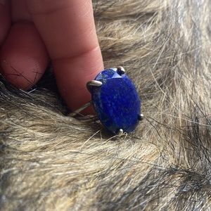 Like new in box - blue lapis gemstone on sterling silver cocktail ring size 6 💍